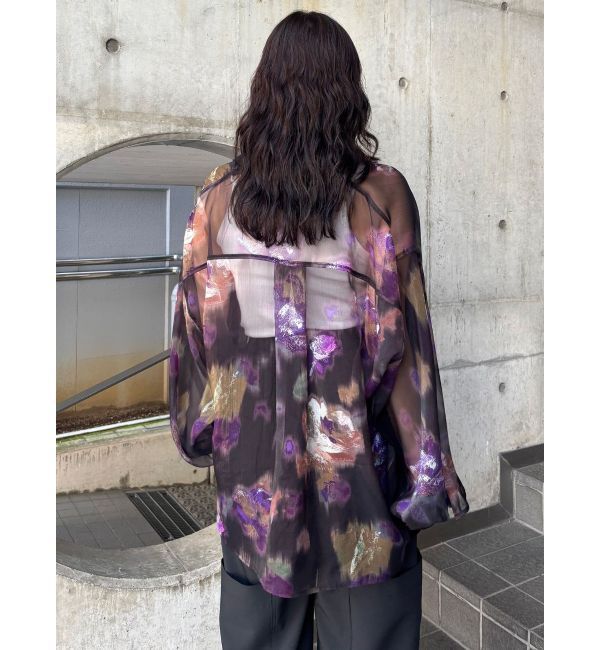 MURUA「ボリュームスリーブシャイニーシアーシャツ」|シャツ・ブラウス|