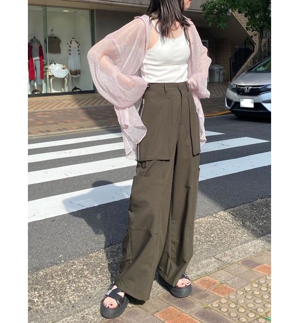 MURUA「ボリュームスリーブシャイニーシアーシャツ」|シャツ・ブラウス|