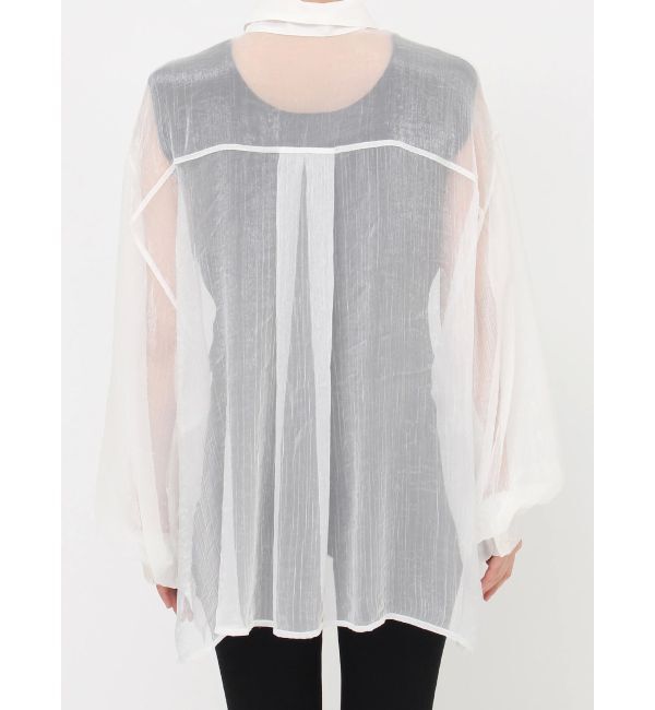 MURUA「ボリュームスリーブシャイニーシアーシャツ」|シャツ・ブラウス|