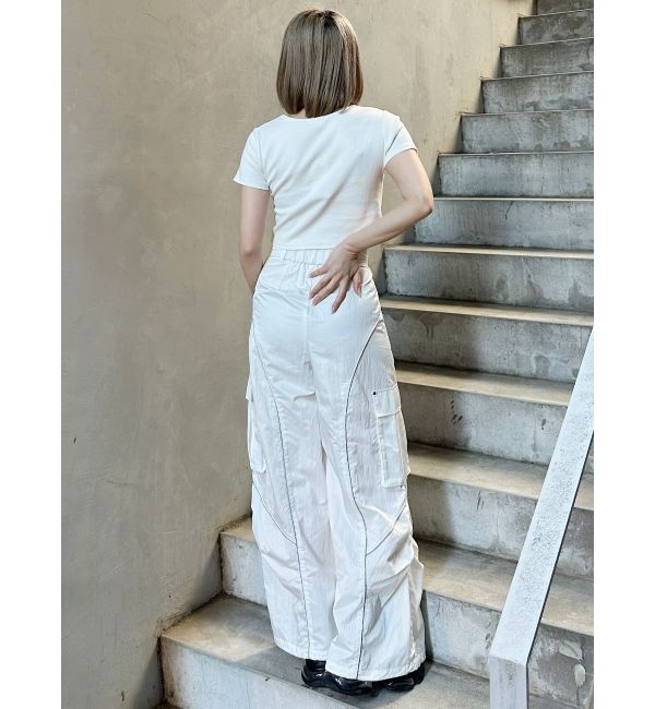 MURUA「テレコロゴクロップドT」|Tシャツ・カットソー|