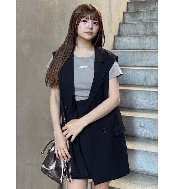 MURUA「テレコロゴクロップドT」|Tシャツ・カットソー|