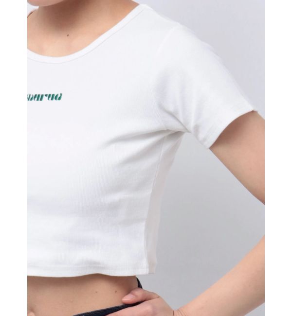 MURUA「テレコロゴクロップドT」|Tシャツ・カットソー|