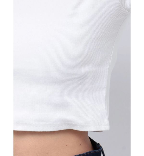 MURUA「テレコロゴクロップドT」|Tシャツ・カットソー|