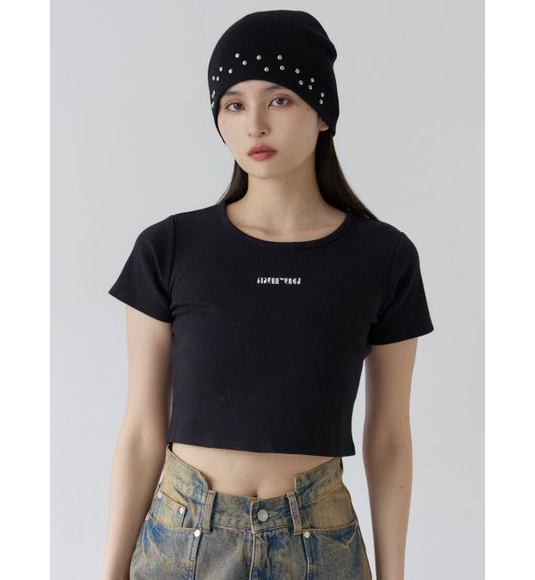 MURUA「テレコロゴクロップドT」|Tシャツ・カットソー|