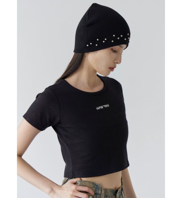 MURUA「テレコロゴクロップドT」|Tシャツ・カットソー|