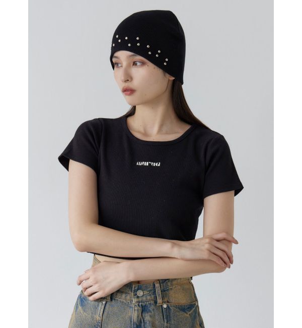 MURUA「テレコロゴクロップドT」|Tシャツ・カットソー|