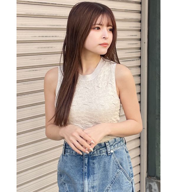 MURUA「ラメジャガードニットタンク」|ニット・セーター|