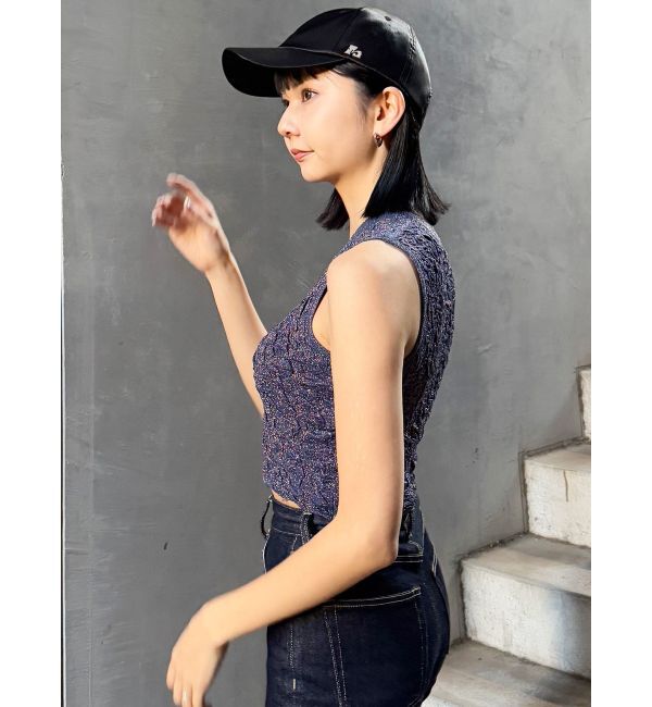 MURUA「ラメジャガードニットタンク」|ニット・セーター|