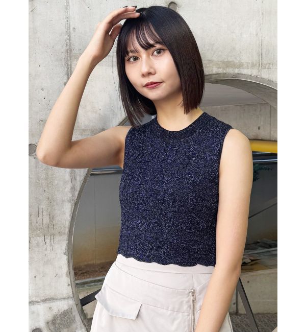 MURUA「ラメジャガードニットタンク」|ニット・セーター|