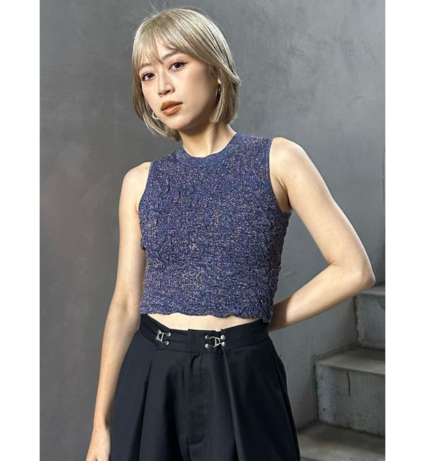 MURUA「ラメジャガードニットタンク」|ニット・セーター|