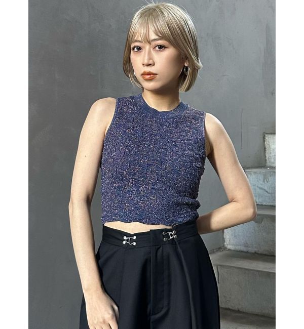 MURUA「ラメジャガードニットタンク」|ニット・セーター|