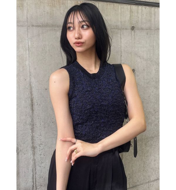 MURUA「ラメジャガードニットタンク」|ニット・セーター|