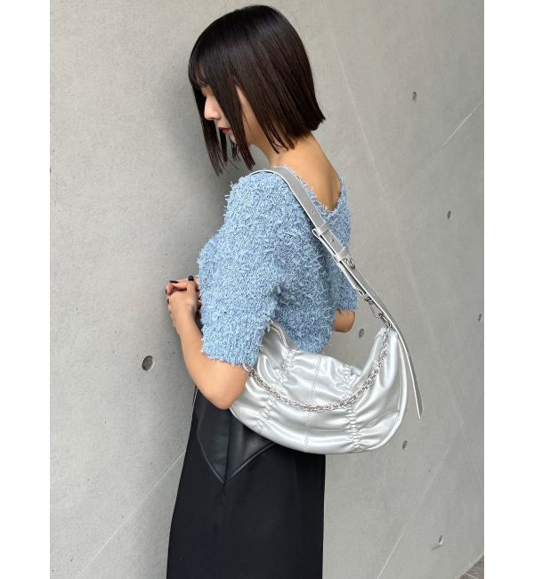 MURUA「テープヤーンハーフスリーブニット」|ニット・セーター|