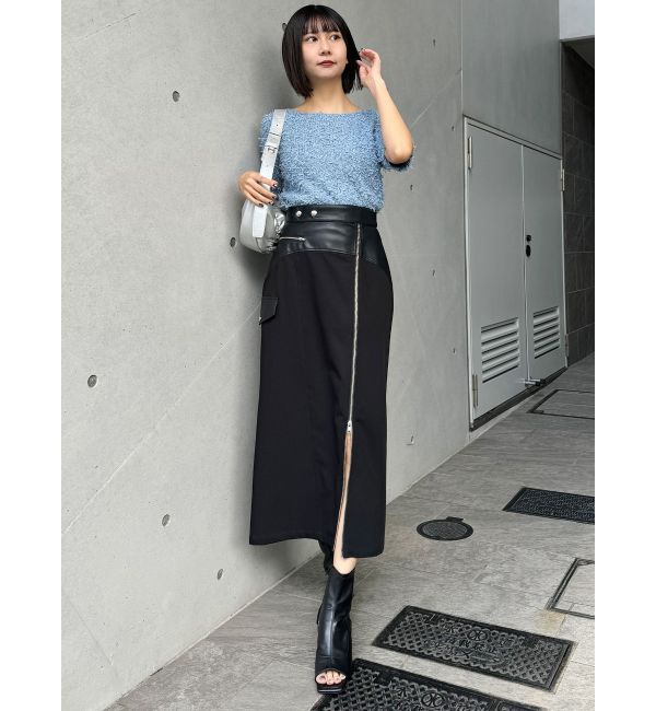 MURUA「テープヤーンハーフスリーブニット」|ニット・セーター|