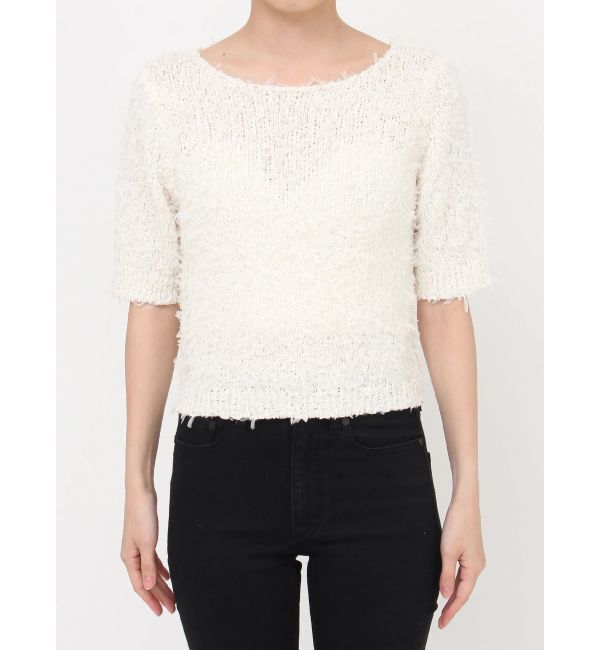 MURUA「テープヤーンハーフスリーブニット」|ニット・セーター|