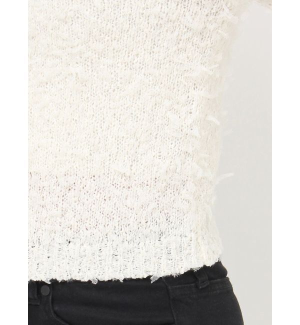 MURUA「テープヤーンハーフスリーブニット」|ニット・セーター|