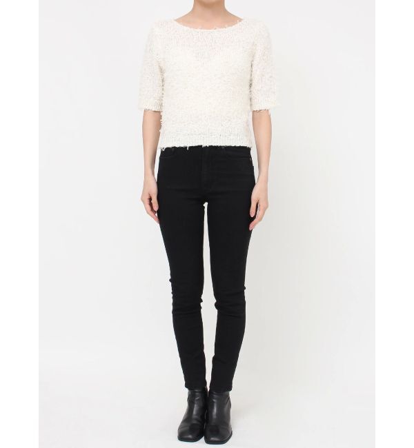 MURUA「テープヤーンハーフスリーブニット」|ニット・セーター|