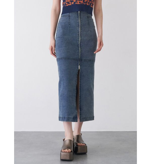 MURUA「マルチウェイZIPデニムスカート」|スカート|ブルー