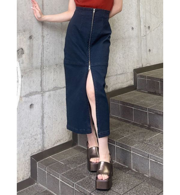 MURUA「マルチウェイZIPデニムスカート」|スカート|インディゴ