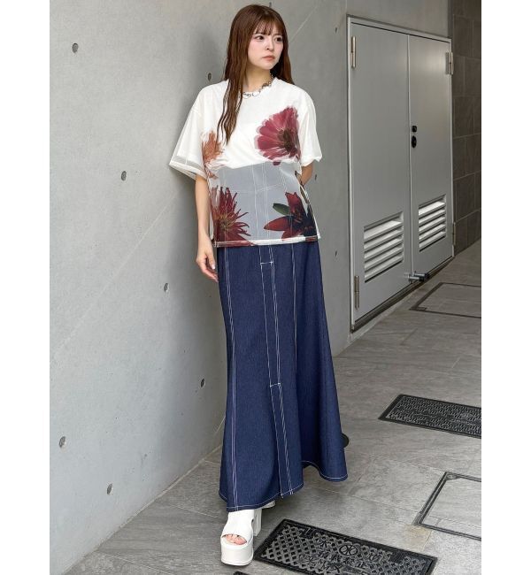 MURUA「デニムライクステッチスカート」|スカート|