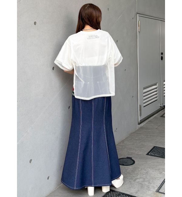 MURUA「デニムライクステッチスカート」|スカート|