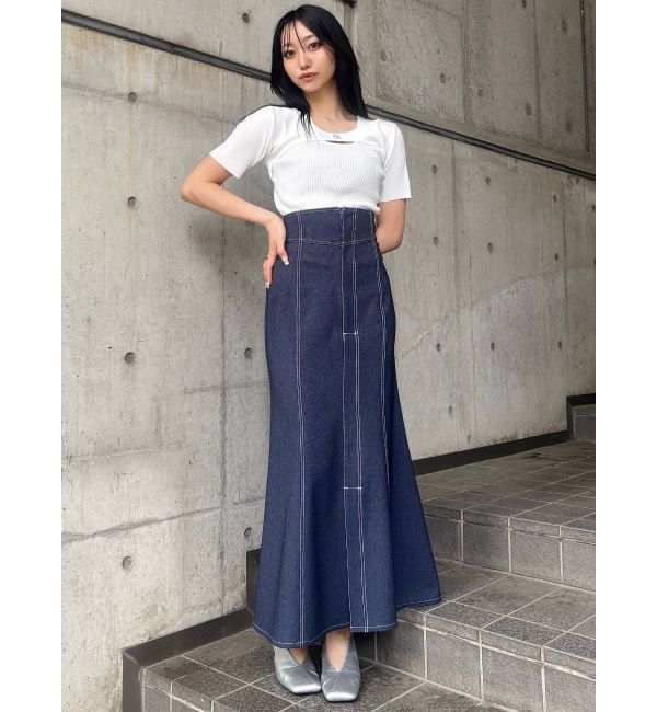 MURUA「デニムライクステッチスカート」|スカート|