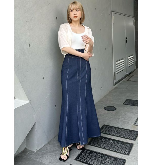 MURUA「デニムライクステッチスカート」|スカート|