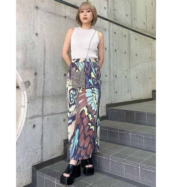 MURUA「バタフライパターンナロースカート」|スカート|