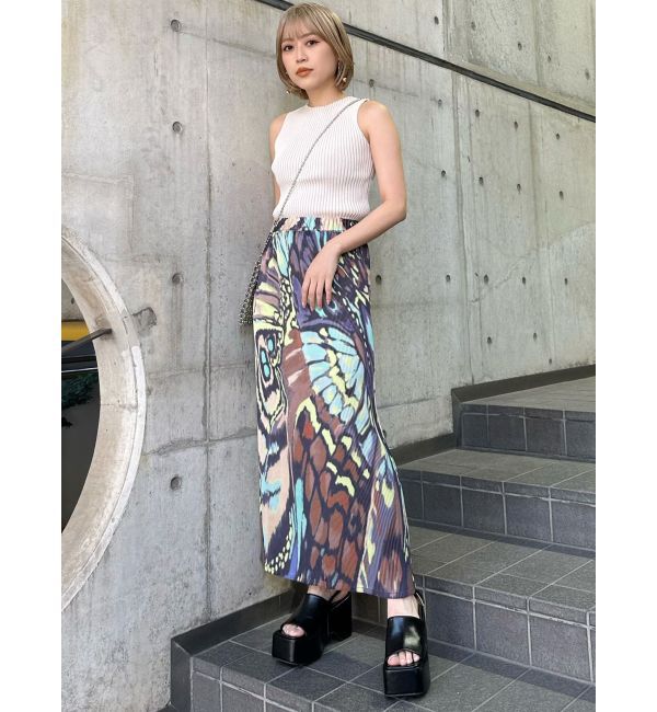 MURUA「バタフライパターンナロースカート」|スカート|