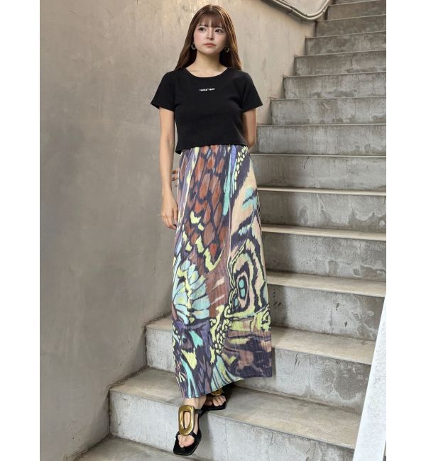 MURUA「バタフライパターンナロースカート」|スカート|