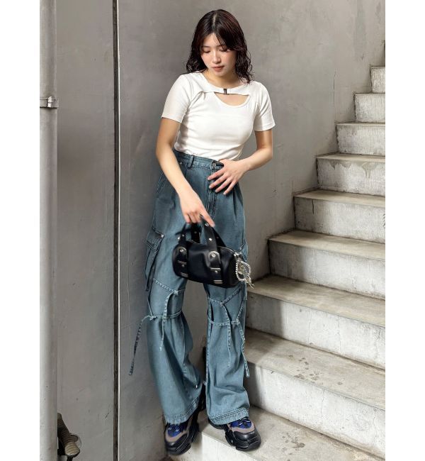 MURUA「フロントパーツレイヤードトップス」|Tシャツ・カットソー|