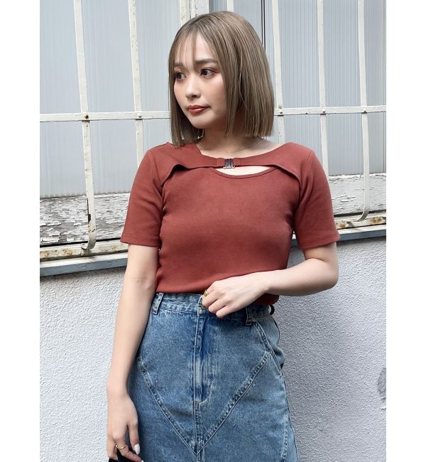 MURUA「フロントパーツレイヤードトップス」|Tシャツ・カットソー|