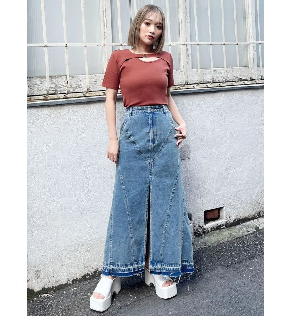 MURUA「フロントパーツレイヤードトップス」|Tシャツ・カットソー|