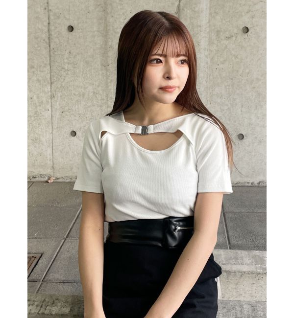 MURUA「フロントパーツレイヤードトップス」|Tシャツ・カットソー|