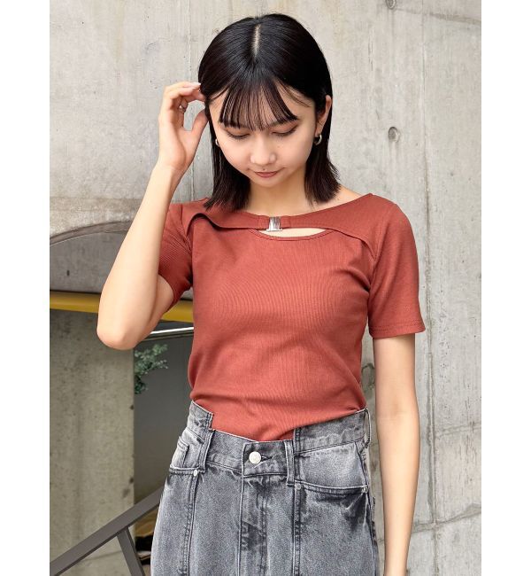 MURUA「フロントパーツレイヤードトップス」|Tシャツ・カットソー|