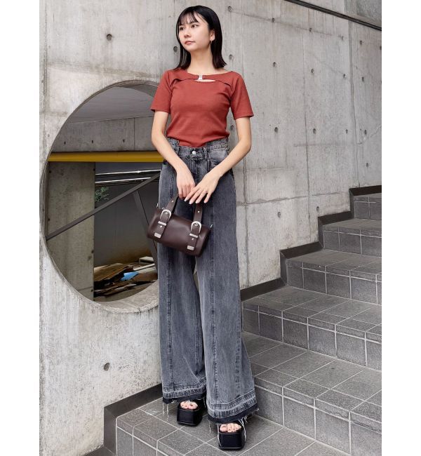 MURUA「フロントパーツレイヤードトップス」|Tシャツ・カットソー|