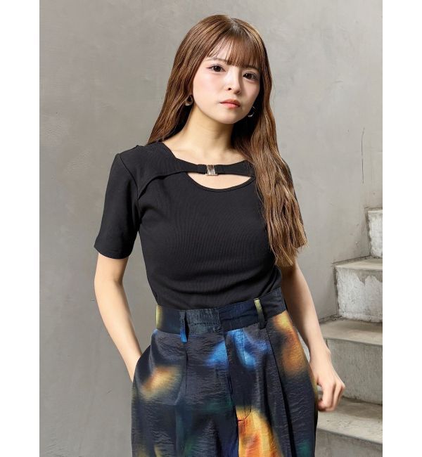 MURUA「フロントパーツレイヤードトップス」|Tシャツ・カットソー|