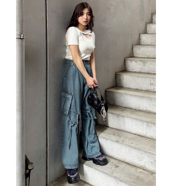 MURUA「フロントパーツレイヤードトップス」|Tシャツ・カットソー|