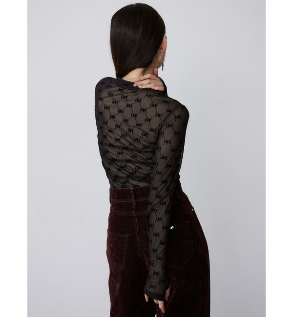 MURUA「フロッキーモノグラムシアートップス」|Tシャツ・カットソー|