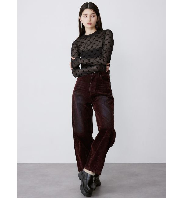 MURUA「フロッキーモノグラムシアートップス」|Tシャツ・カットソー|