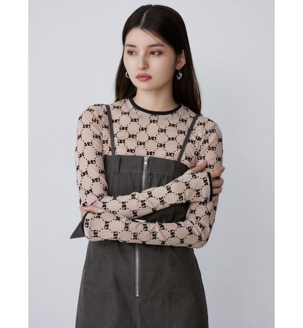 MURUA「フロッキーモノグラムシアートップス」|Tシャツ・カットソー|