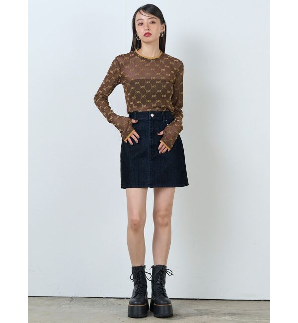 MURUA「フロッキーモノグラムシアートップス」|Tシャツ・カットソー|