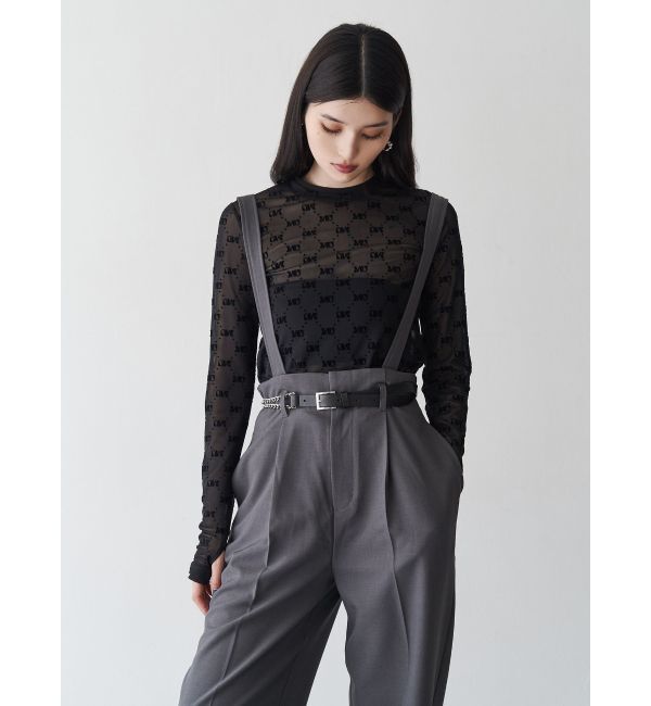 MURUA「フロッキーモノグラムシアートップス」|Tシャツ・カットソー|