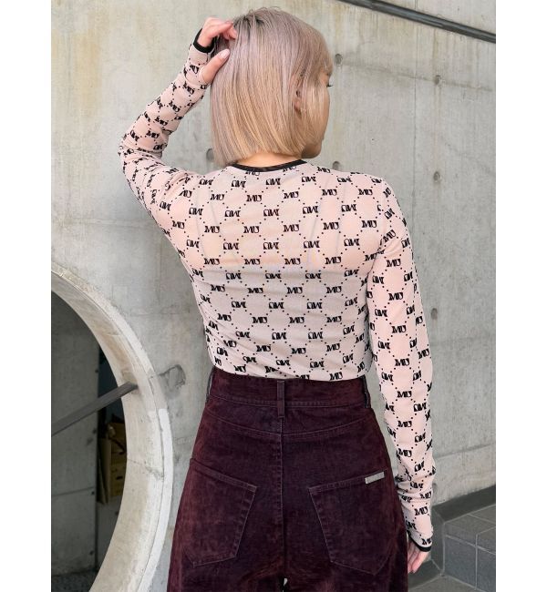 MURUA「フロッキーモノグラムシアートップス」|Tシャツ・カットソー|