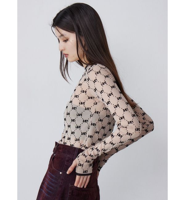 MURUA「フロッキーモノグラムシアートップス」|Tシャツ・カットソー|