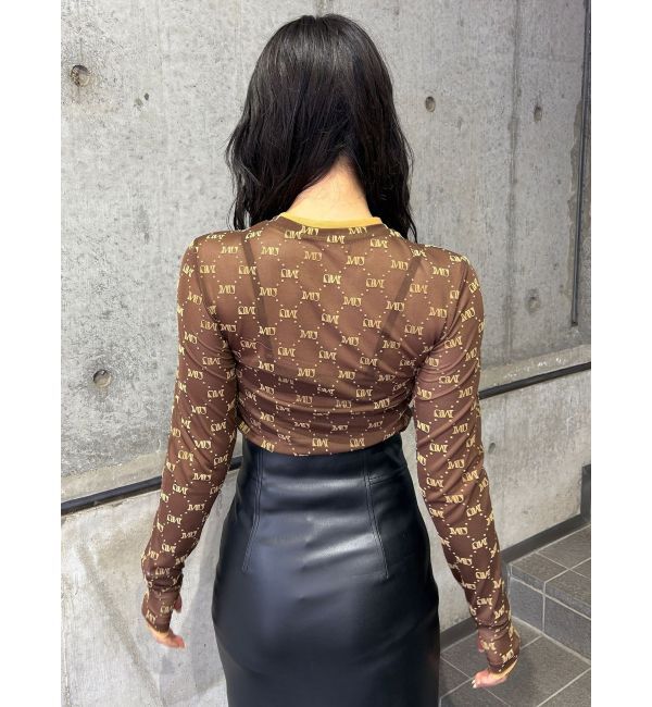 MURUA「フロッキーモノグラムシアートップス」|Tシャツ・カットソー|