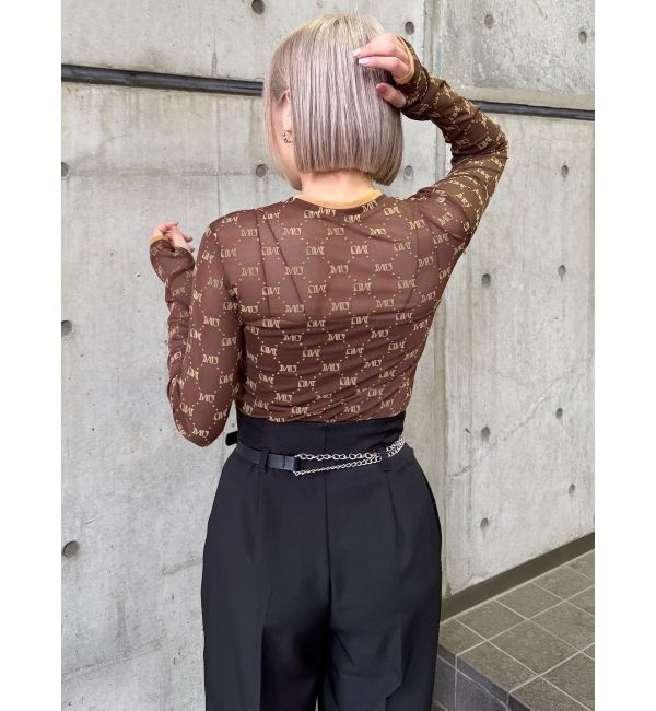 MURUA「フロッキーモノグラムシアートップス」|Tシャツ・カットソー|