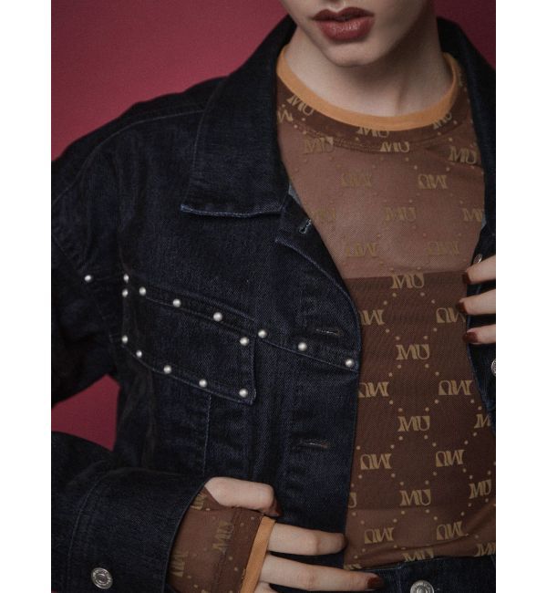 MURUA「フロッキーモノグラムシアートップス」|Tシャツ・カットソー|