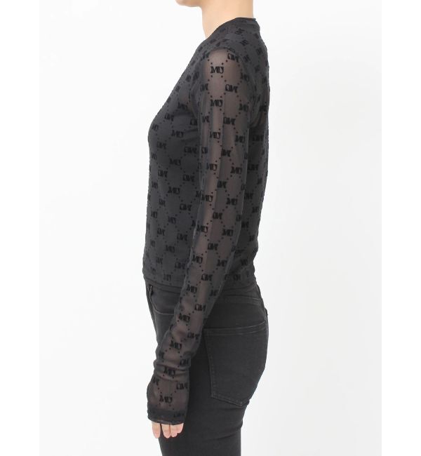 MURUA「フロッキーモノグラムシアートップス」|Tシャツ・カットソー|