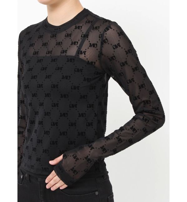 MURUA「フロッキーモノグラムシアートップス」|Tシャツ・カットソー|